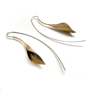 Gold and Black Wilting Lily Earrings-Earrings-Kacper Schiffers-Pistachios