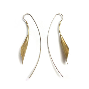 Gold and Black Wilting Lily Earrings-Earrings-Kacper Schiffers-Pistachios