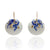 Gold and Blue Flora Earrings-Earrings-Ute van der Plaats-Pistachios
