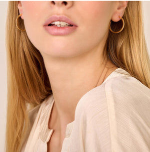 Gold and Diamond Hoops-Earrings-DPT Werks-Pistachios