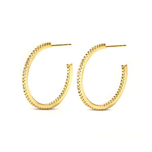 Gold and Diamond Hoops-Earrings-DPT Werks-Pistachios