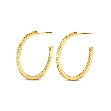 Gold and Diamond Hoops