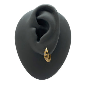 Gold and Diamond Huggie Earrings-Earrings-Dana Bronfman-Pistachios