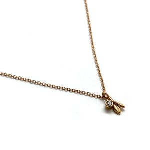 Gold and Diamond Leaf Necklace-Necklaces-Luana Coonen-Pistachios