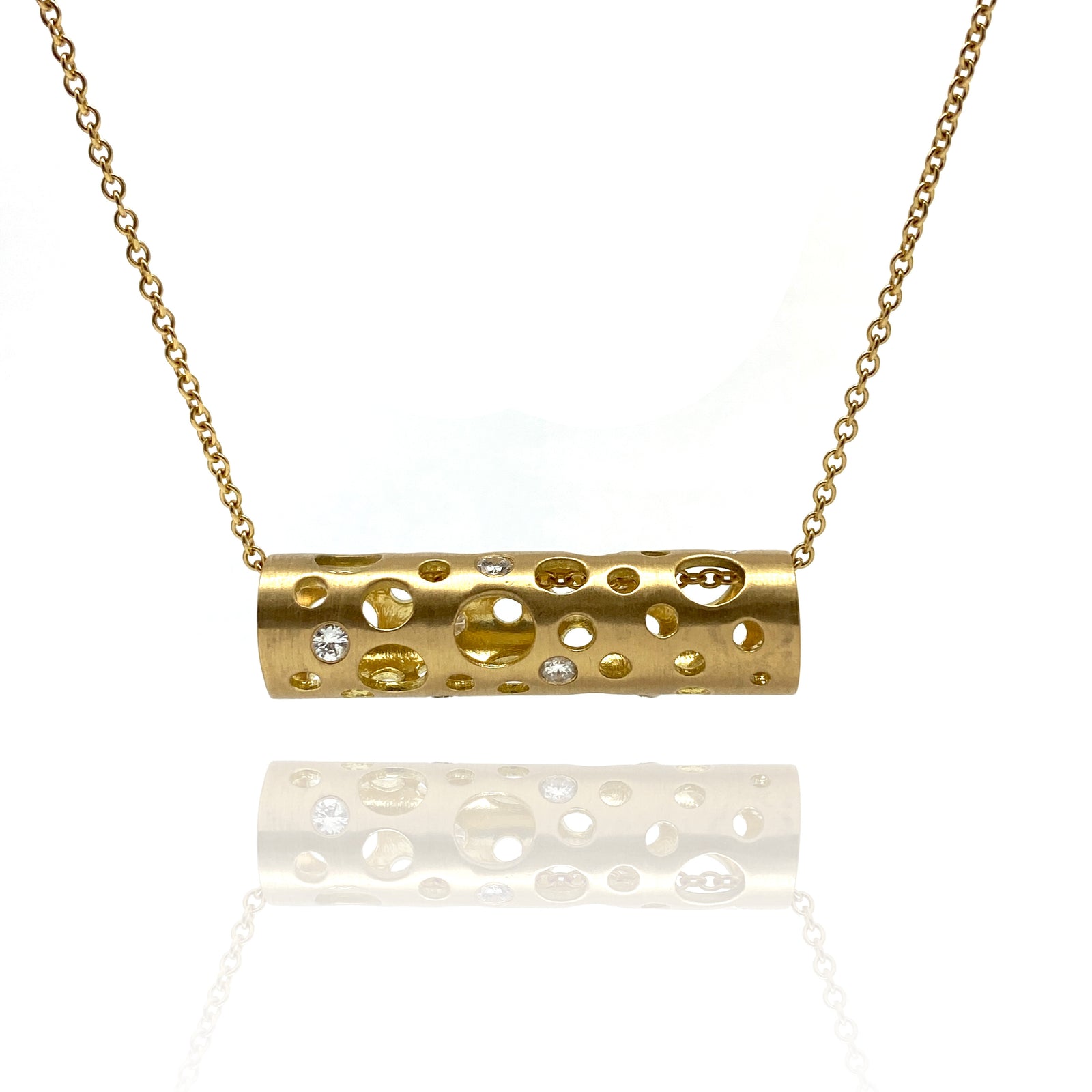 Gold and Diamond Necklace-Necklaces-Dana Bronfman-Pistachios