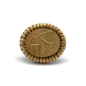 Gold and 'Diamond' Ring-Rings-So Young Park-Pistachios