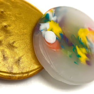 Gold and Green Double Circle Brooch-Pins-Asami Watanabe-Pistachios