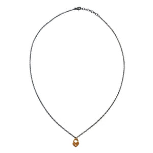 Gold and Silver Lock Necklace-Necklaces-Luana Coonen-Pistachios