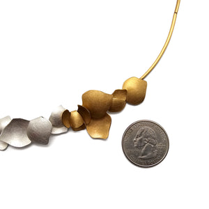 Gold and Silver Petal Necklace