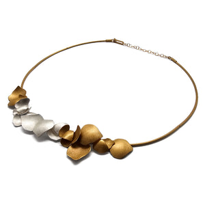 Gold and Silver Petal Necklace