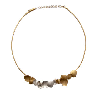 Gold and Silver Petal Necklace