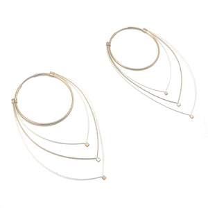 Gold and Silver Steel Hoop Earrings-Earrings-Meghan Riley-Pistachios