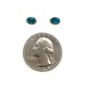 Gold and Turquoise Studs-Earrings-Kelly Jean Conroy-Pistachios