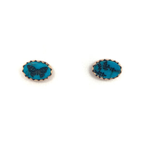 Gold and Turquoise Studs-Earrings-Kelly Jean Conroy-Pistachios