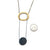 Golden Disc Insert Necklace-Necklaces-Malgosia Kalinska-Pistachios