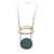 Golden Disc Insert Necklace-Necklaces-Malgosia Kalinska-Pistachios
