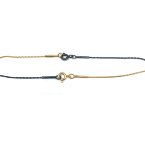 Golden Disc Insert Necklace-Necklaces-Malgosia Kalinska-Pistachios