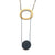 Golden Disc Insert Necklace-Necklaces-Malgosia Kalinska-Pistachios