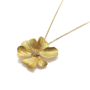 Golden Flower Necklace-Necklaces-Manali Shinde-Pistachios