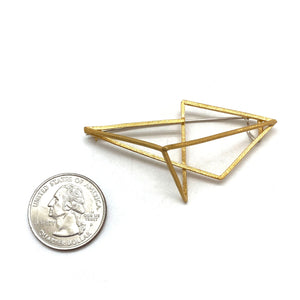 Golden Geometric 3D Brooch-Pins-Veronika Majewska-Pistachios