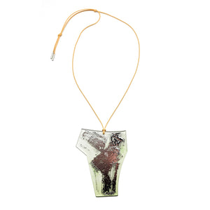 Green Acrylic & Gallium Necklace-Necklaces-Yookyung Song-Pistachios