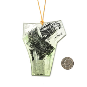 Green Acrylic & Gallium Necklace-Necklaces-Yookyung Song-Pistachios