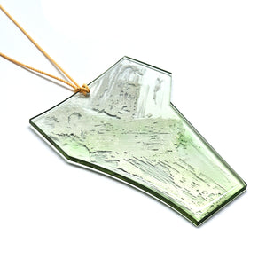 Green Acrylic & Gallium Necklace-Necklaces-Yookyung Song-Pistachios