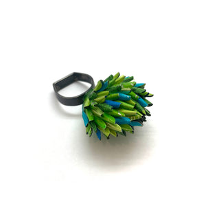 Green Blooming Ring-Rings-Eunseok Han-Pistachios
