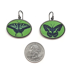 Green Butterfly Earrings-Earrings-Kelly Jean Conroy-Pistachios