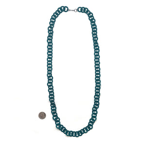 Green Chain Link Necklace-Necklaces-Ryungjae Jung-Pistachios