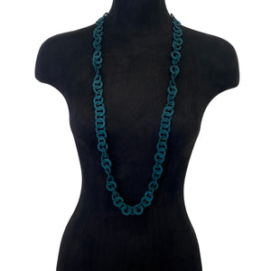 Green Chain Link Necklace-Necklaces-Ryungjae Jung-Pistachios