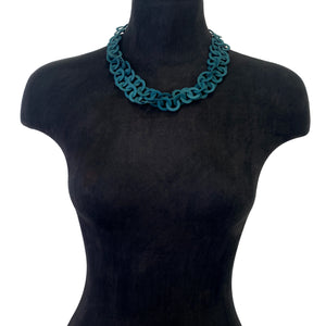 Green Chain Link Necklace-Necklaces-Ryungjae Jung-Pistachios