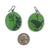 Green Floral and Bird Earrings-Earrings-Kelly Jean Conroy-Pistachios