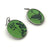 Green Floral and Bird Earrings-Earrings-Kelly Jean Conroy-Pistachios