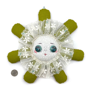 Green Flower Wall Sculpture-Homeware-Jillian Vang-Pistachios