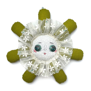 Green Flower Wall Sculpture-Homeware-Jillian Vang-Pistachios