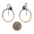 Green Kyanite and Gold Circle Earrings-Earrings-Austin Titus-Pistachios