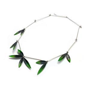 Green Ombre Leaf Necklace-Necklaces-Marcin Tyminski-Pistachios