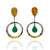 Green Onyx Drop Earrings-Earrings-So Young Park-Pistachios