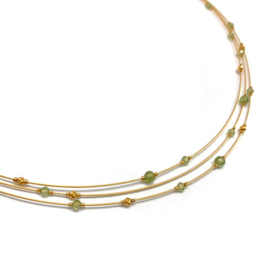 Green Petite Collar Necklace-Necklaces-Bernd Wolf-Pistachios