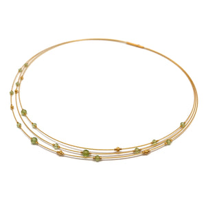 Green Petite Collar Necklace-Necklaces-Bernd Wolf-Pistachios