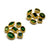 Green Tourmaline and Gold Earrings-Earrings-Petra Class-Pistachios