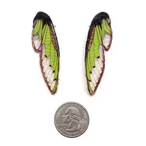 Green Wing Earrings-Earrings-Märta Mattsson-Pistachios