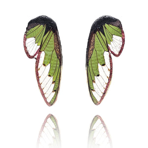 Green Wing Earrings-Earrings-Märta Mattsson-Pistachios