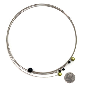 Green and Black Anodized Necklace-Necklaces-Ursula Muller-Pistachios