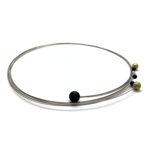 Green and Black Anodized Necklace-Necklaces-Ursula Muller-Pistachios