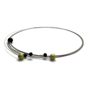 Green and Black Anodized Necklace-Necklaces-Ursula Muller-Pistachios