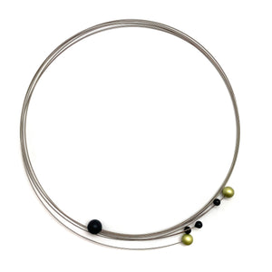 Green and Black Anodized Necklace-Necklaces-Ursula Muller-Pistachios