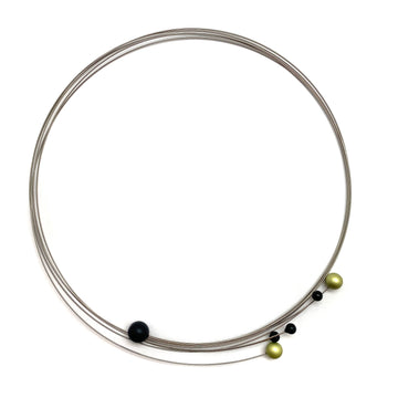 Green and Black Anodized Necklace