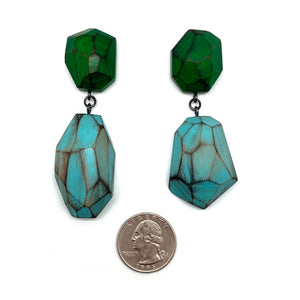 Green and Blue Earrings-Earrings-Cristina Zani-Pistachios